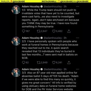 Read more about the article More evidence of election fraud in Pennsylvania – more dead people voting. So no