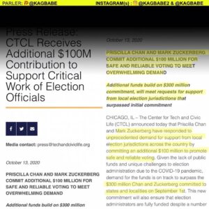 Read more about the article PRESS RELEASE CTCL Receives Additional $100M Contribution to Support Critical Work of Election Officials