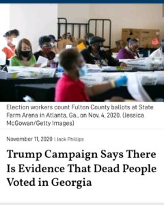 Read more about the article President Donald Trump’s campaign on Wednesday provided examples of dead people
