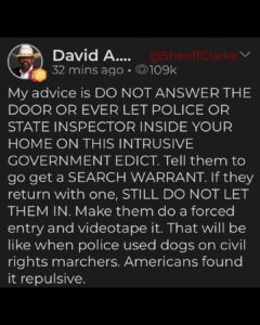 Read more about the article Heed this advice from Americaâ€™s favorite sheriff, David A. Clarke.