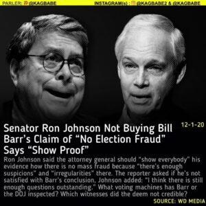 Read more about the article Ron Johnson said the attorney general should “show everybody” his evidence how t