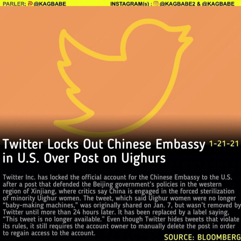 Read more about the article Twitter Inc. has locked the official account for the Chinese Embassy to the U.S.