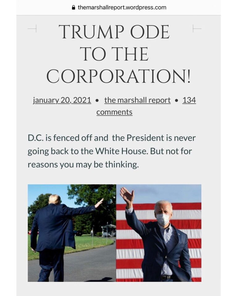 Read more about the article TRUMP ODE TO THE CORPORATION!
