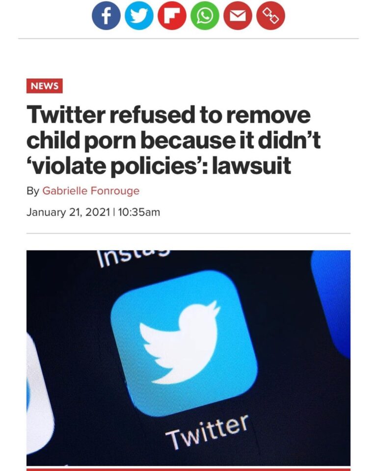 Read more about the article Twitter refused to remove child porn because it didn’t ‘violate policies’: lawsuit