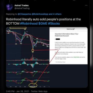 Read more about the article Robinhood literally auto sold people’s positions at the #Robinhood $GME #Stocks BOTTOM
