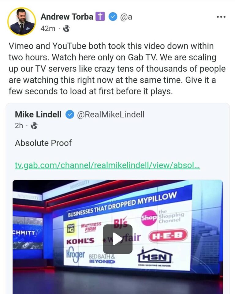 Read more about the article Vimeo and YouTube both took this video down within two hours. Watch here only on Gab TV.