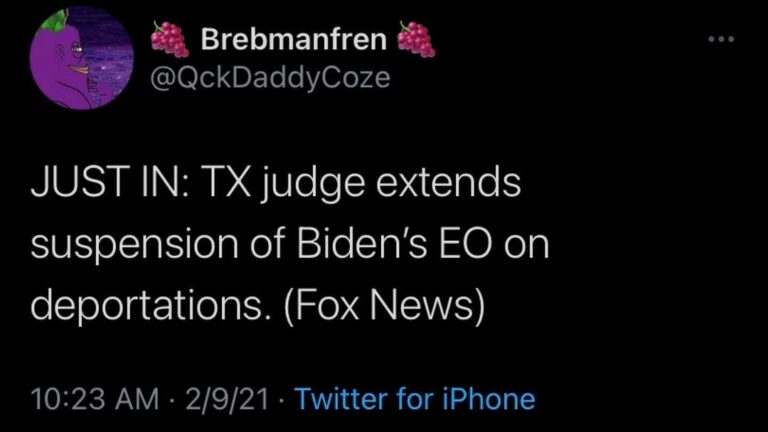 Read more about the article JUST IN: TX judge extends suspension of Biden’s EO on deportations.