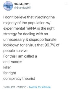 Read more about the article If you want the experimental chemical jab that is on you and your own personal d