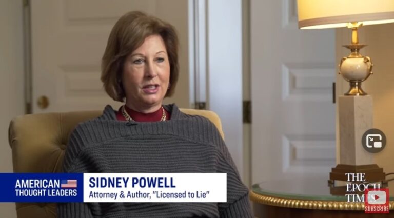 Read more about the article “Never Mistake My Quiet for Inaction” – Sidney Powell Speaks Out After SCOTUS Meetings Friday on Election Fraud –