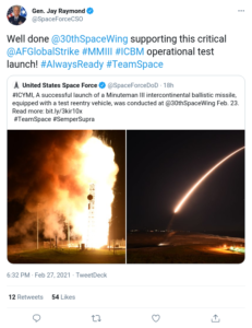 Read more about the article Well done @30thSpaceWing supporting this critical @AFGlobalStrike #MMIII #ICBM o