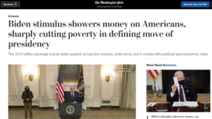 Read more about the article ‘Biden showers money on Americans’?! WaPo mocked for ‘Dear Leader’ vibes in Covid stimulus story — RT USA News