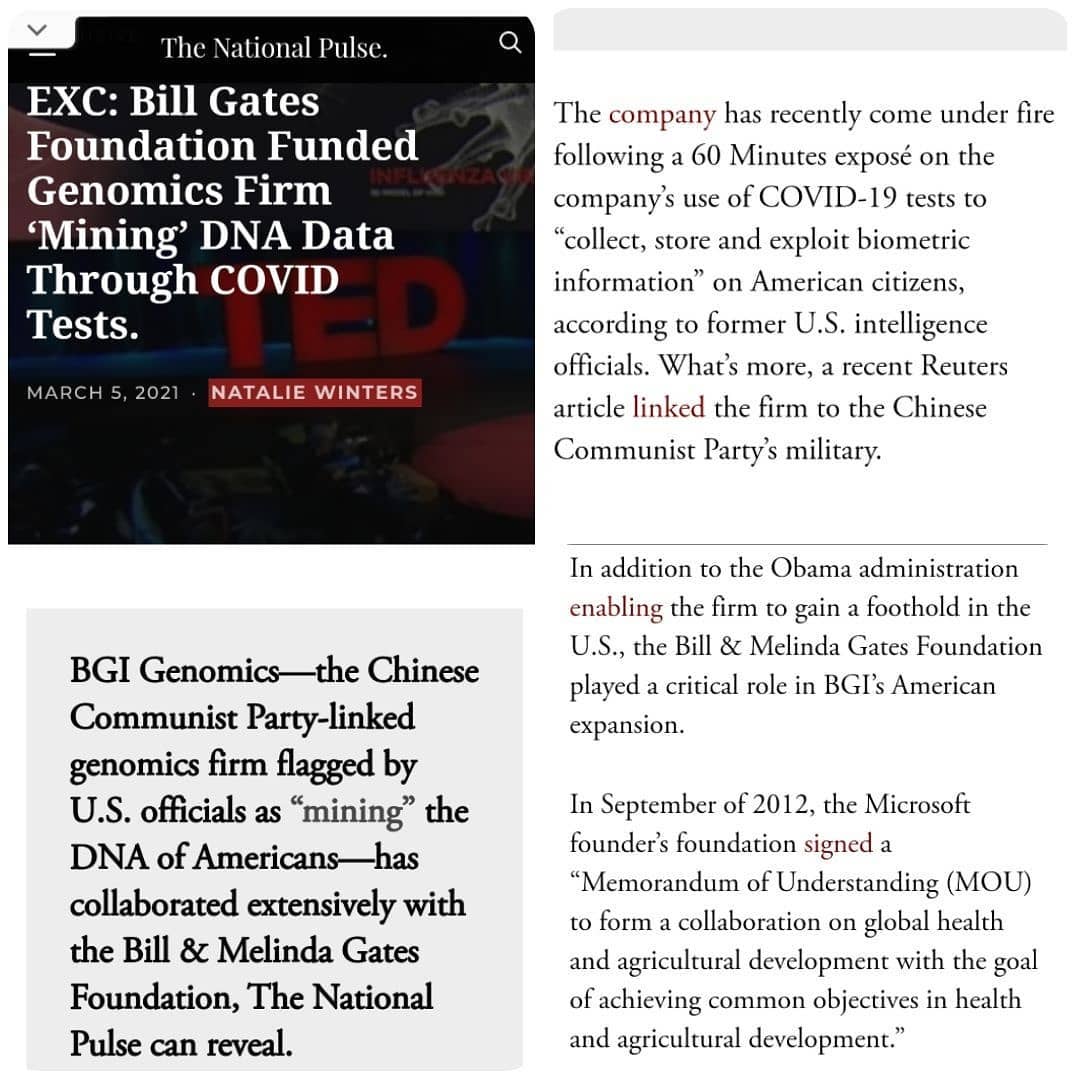 >>The Gates Foundation has also funded BGI projects relating to genome