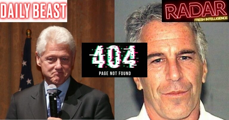 Read more about the article SILENCE: Media Outlets Won’t Explain Why Damning Clinton-Epstein Article Was Qui
