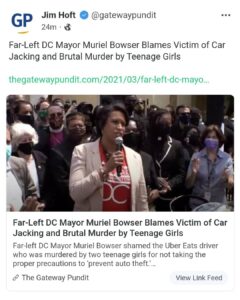 Read more about the article Far-left DC Mayor Muriel Bowser shamed the Uber Eats driver who was murdered by