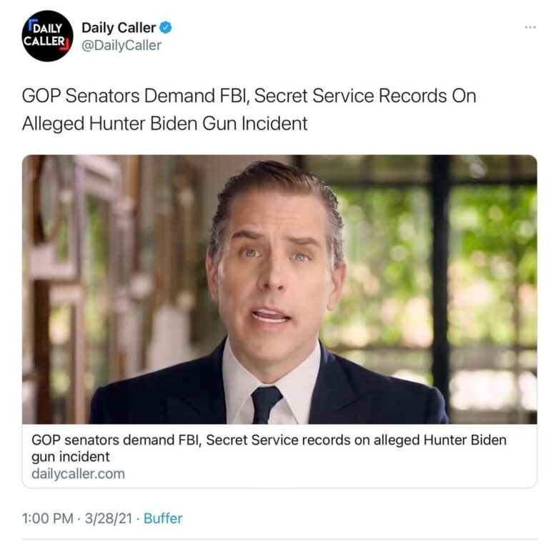 Read more about the article Arrest this clown – GOP Senators Demand FBI. Secret Service Records On Alleged Hunter Biden Gun Incident