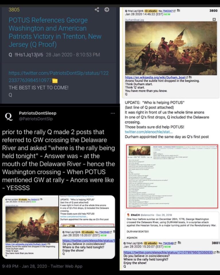 Read more about the article POT US References George Washington and American Patriots Victory in Trenton, New Jersey (Q Proof)