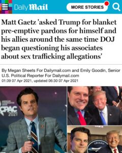 Read more about the article So itâ€™s been confirmed Gaetz in the final weeks of Trumps presidency made the ex
