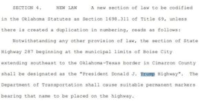 Read more about the article NEW  Oklahoma House passes bill to name an Oklahoma highway and theyâ€™re calling
