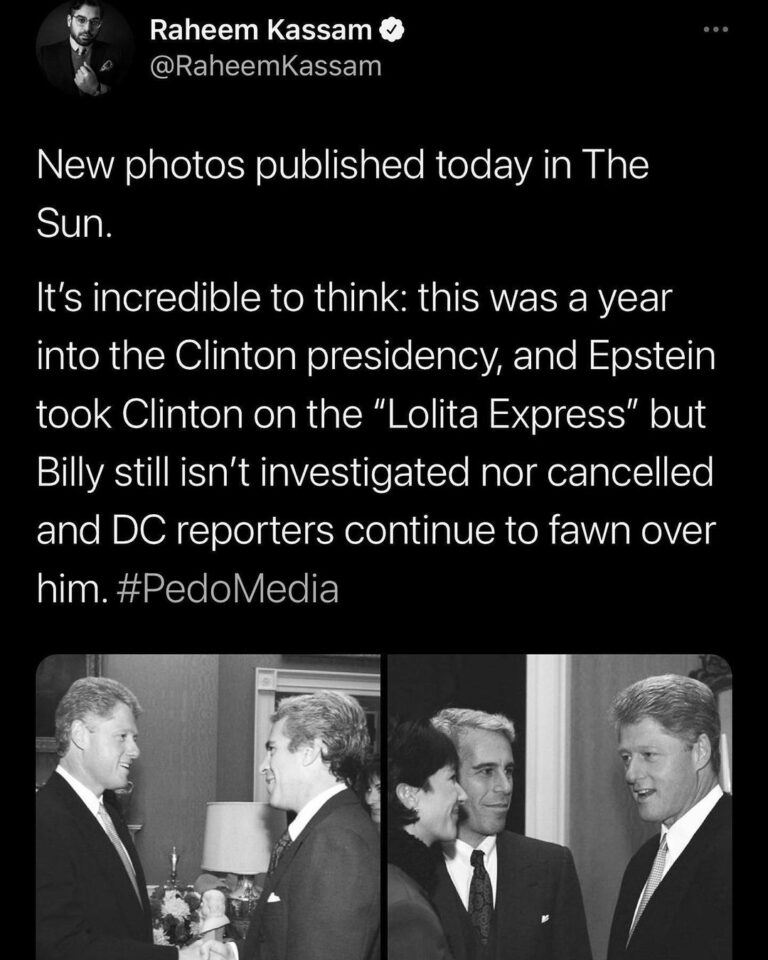Read more about the article It’s incredible to think: this was a year into the Clinton presidency, and Epstein took Clinton on the “Lolita Express” but Billy still isn’t investigated nor cancelled and DC reporters continue to fawn over him. #PedoMedia