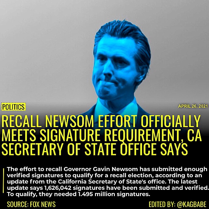 Read more about the article The effort to recall California Gov. Gavin Newsom has received the necessary num