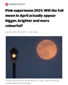 Read more about the article Tonight’s PINK Supermoon.