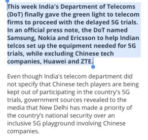 Read more about the article This week India’s Department of Telecoms (DoT) finally gave the green light to