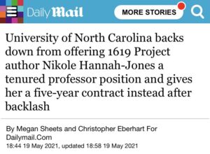 Read more about the article University of North Carolina backs down from offering 1619 Project author Nikole