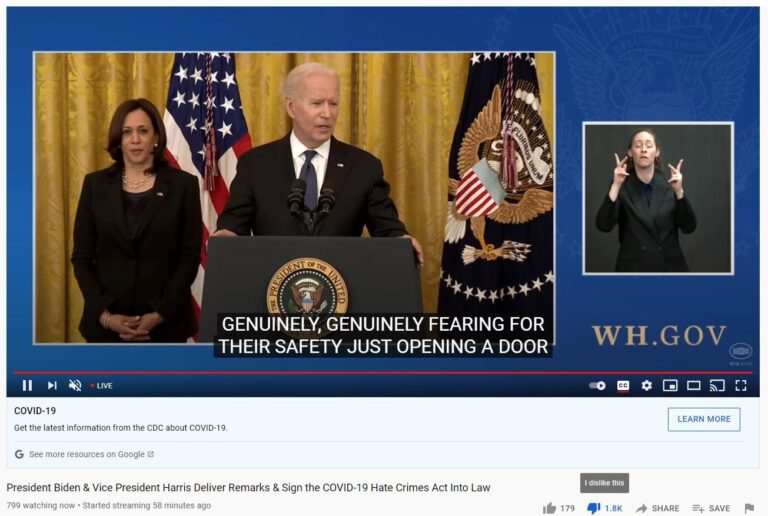 Read more about the article Biden and Security Guard Kamala Hold Press Conference — Only 799 Tune In — But Don’t Forget, Joe Got 81 Million Votes!