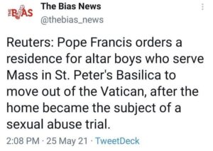 Read more about the article By residence for altar boys, they mean brothel for the clergy.