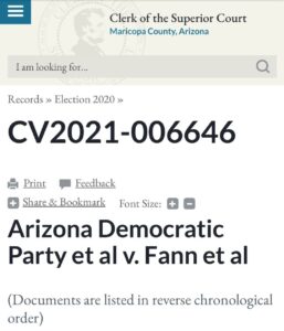 Read more about the article Read the filings yourself. This is the case in Maricopa County where Dems are tr