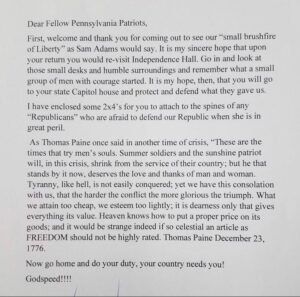 Read more about the article Letter from AZ Senate Patriots to PA Senate Patriots