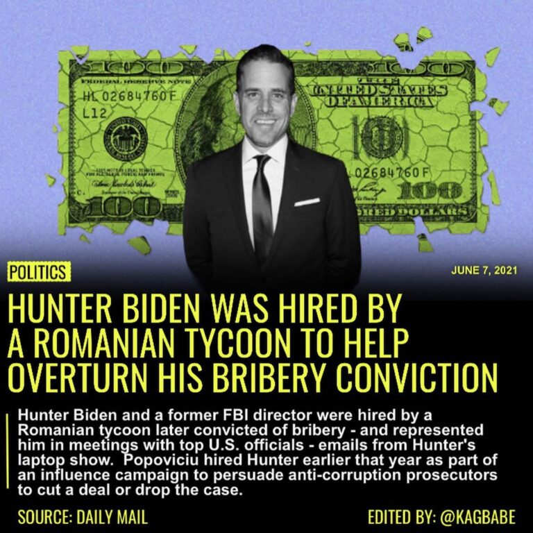 Read more about the article Hunter Biden and a former FBI director were hired by a Romanian tycoon later con