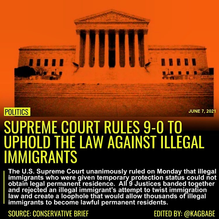 Read more about the article The U.S. Supreme Court unanimously ruled on Monday that illegal immigrants who w