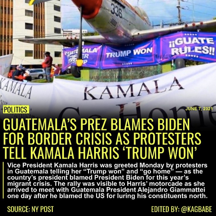 Read more about the article Vice President Kamala Harris was greeted Monday by protesters in Guatemala telli