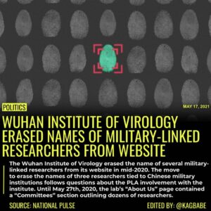Read more about the article The Wuhan Institute of Virology erased the name of several military-linked resea