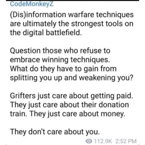 Read more about the article OH NO MARIABROS DID WE GET TO COCKY?!
IS DISINFORMATION NECESSARY?!
GRIFTERS N