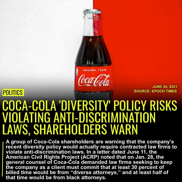 Read more about the article A group of Coca-Cola shareholders are warning that the company’s recent diversit