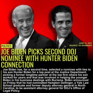 Read more about the article Joe Biden has, for a second time, selected a nominee with ties to his son Hunter
