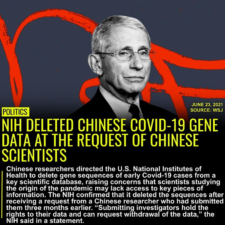 Read more about the article The National Institutes of Health erased gene sequences of early COVID-19 cases