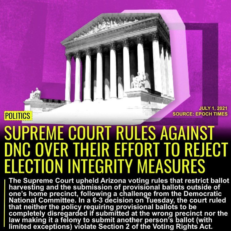 Read more about the article The Supreme Court upheld Arizona voting rules that restrict ballot harvesting an