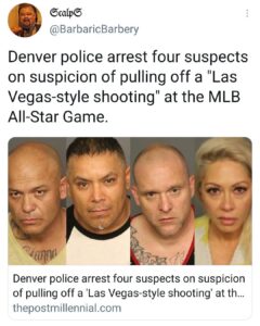 Read more about the article Four individuals were arrested in Denver last week on suspicion of a pulling-off