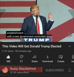 HORI SHIDDDDD
RUSTY SHACKLEFORD JUST POSTED THIS VIDEO TO HIS YOUTUBE CHANNEL