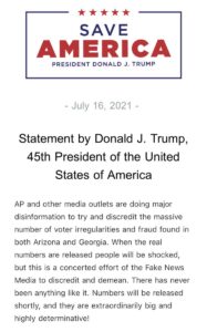 Read more about the article Statement by Donald J. Trump, 45th President of the United States of America