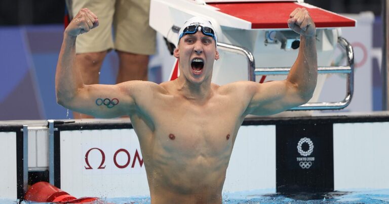 Read more about the article US wins first medals at Tokyo Olympics with one-two finish in men’s swimming race
