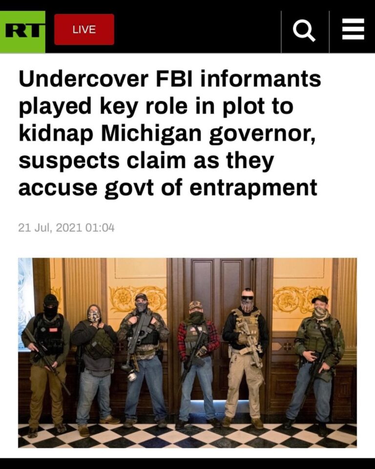 Read more about the article – Undercover FBI informants played key role in plot to kidnap Michigan governor,