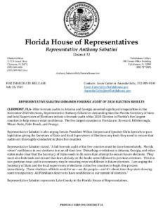 Read more about the article Today I’m calling for a forensic audit in Florida’s 5 largest counties. Voter co