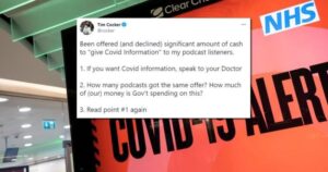 Read more about the article Podcaster Says He Was Offered “Significant” Money by UK Government to Push COVID Info