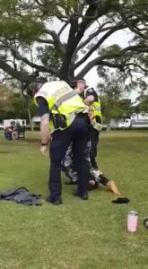 Read more about the article QLD Police arrest man for doing yoga in park