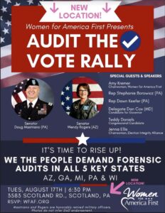 Read more about the article I will be in Scotland, PA to support forensic audits and election integrity tomo