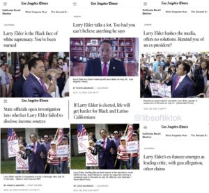 Read more about the article LA Times had a busy week covering @larryelder . They are petrified of him.